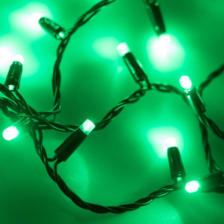 Светодиодная гирлянда ARD-STRING-CLASSIC-10000-BLACK-100LED-STD GREEN (230V, 7W)