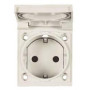 ABB Zenit UJP Розетка с/з арт.3288 GR, панельная 2P+E, IP54 с крышкой, 10/16А, 250В, серый