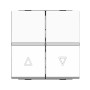 ABB Zenit Альп. белый Выключатель жалюзийный с фиксацией (2 мод)
