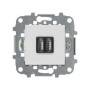 ABB Zenit Альп. белый Механизм USB зарядного устройства, 2М, 2х750 мА / 1х1500мА