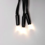 Бахрома с коннекторами светодиодная  с контроллером  ULD-B3010-200/TBK WARM WHITE IP67 , 3 м. 200 диодов, шнур черный, соед