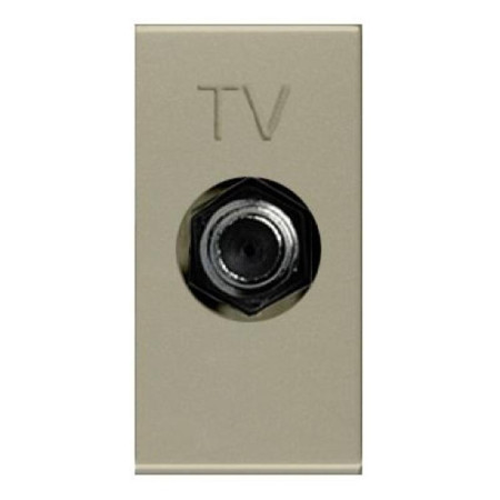 ABB Zenit Шампань Розетка TV единственная, F-разъем, (1 мод)