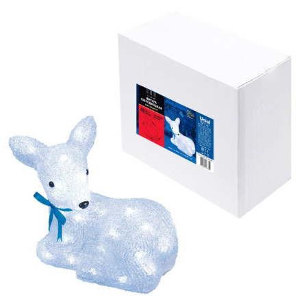Фигура светодиодная  «Лежащий оленёнок-1» ULD-M2926-040/STA WHITE IP20 LYING FAWN-1   40 диодов, размер 29*16*26 см, белый, IP20