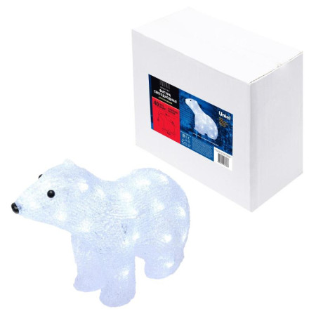 Фигура светодиодная  «белый медведь-4»   ULD-M3125-040/STA WHITE IP20 WHITE BEAR-4   40 диодов, размер 31*15*25 см, белый, IP20