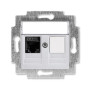 ABB Levit Серебро Розетка комп. RJ45 категория 6 и заглушка
