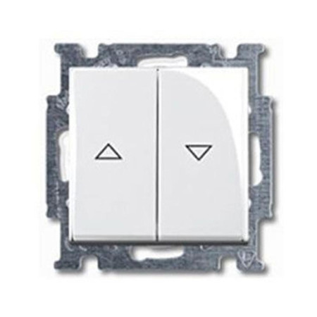 ABB Basic 55 Альп. белый Выключатель жалюзийный кнопочный