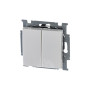 ABB Basic 55 Альп. белый Выключатель 2-х клавишный