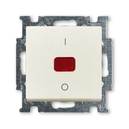 ABB Basic 55 Шале (белый) Выключатель 1-клавишный 2-полюсный, 20A