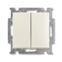 ABB Basic 55 Шале (белый) Выключатель 2-х клавишный