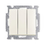 ABB Basic 55 Шале (белый) Выключатель 3-клавишный, 16А
