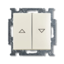 ABB Basic 55 Шале (белый) Выключатель жалюзийный