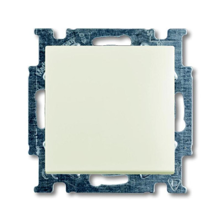 ABB Basic 55 Шале (белый) Выключатель кнопочный 1-клавишный, НО контакт