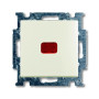 ABB Basic 55 Шале (белый) Выключатель кнопочный с полем для надписи
