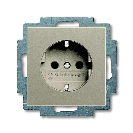 ABB Basic 55 Шампань Розетка с/з
