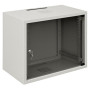 Шкаф настенный WZ-3504-01-04-011 (19"),серия SJ2,15U,737x600х400,со стекл.дв.ю,сер. (RAL 7035) (SJ-115) собр.