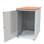 Шкаф настенный WZ-3715-01-10-011 19-дюймовый (19"), серия SJ2, 18U, 871x600х600, со стальной дверью, цвет серый (RAL 7035) (собр