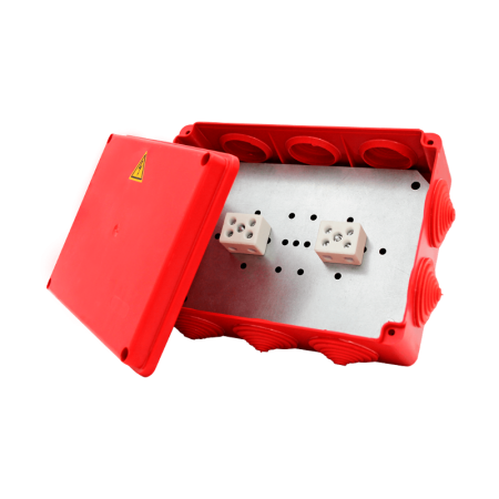 Коробка распределительная огнестойкая КРОПС-П5, IP54, 190х140х70 мм, для кабелей до 10-16 мм2, 6 клемм
