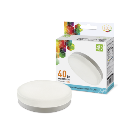 Лампа светодиодная LED-GX53-standard 4.2Вт 230В 4000К 380Лм