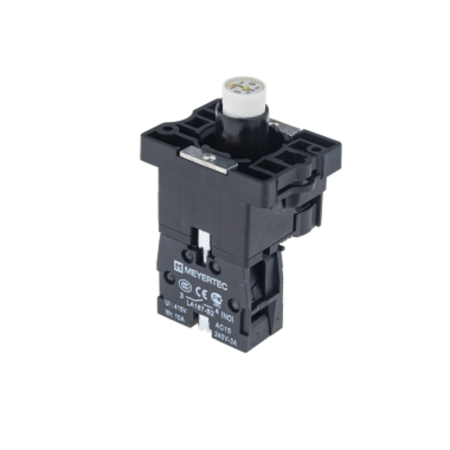 Основание с модулем подсветки, 1NO блок-контакт, белый, 220V AC/DC, пласт. MTB2-EW631