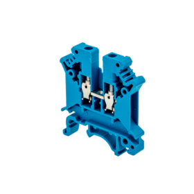 Клемма пружинная проходная, 4 мм2, синяя MTS-4BL