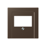 Крышка для ТАЕ и USB розеток, фиксация винтом дюропласт мокко A500