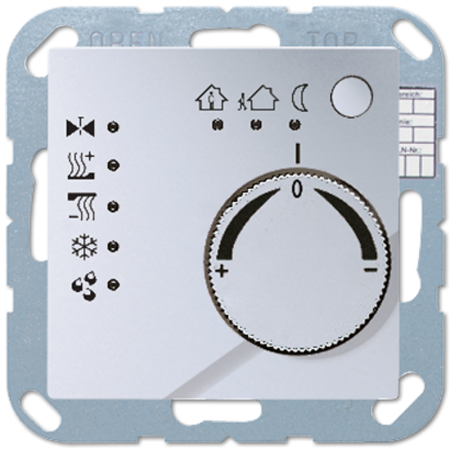 KNX-регулятор с ручкой для установки температуры алюминий