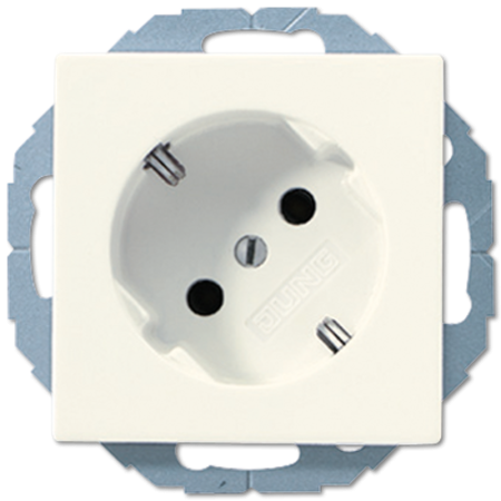 Штепсельная розетка SCHUKO 16A 250V~  угол наклона 45 ° слоновая кость