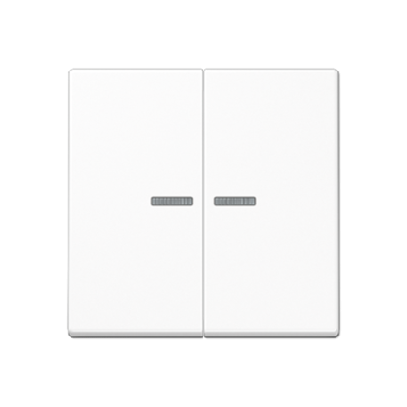 Клавиша для KNX кнопки, 2 группы, с окошком дюропласт белый
