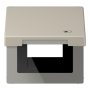 Рамка с подпружиненной крышкой для USB-механизмов, с центральной платой