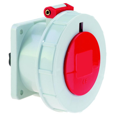 Розетка встраиваемая 32A 4p 3h 380+440V IP67 фланец 75х75 (реф) 13021 I 13021-Bals I Bals
