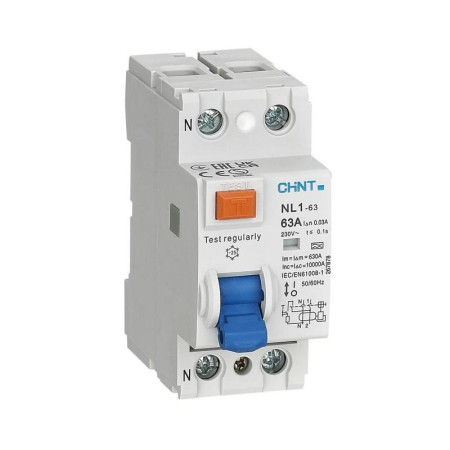 Устройство защитного отключения (УЗО) NL1-63 6kA 2P 40A 30mA тип AC (DB) (R)