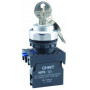 Переключатель с возвратом NP8-10X/22 без подсветки , черная 1НО IP65 (R)