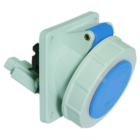 Розетка встраиваемая наклонная 32A 3p 230V 6h IP67 Quick-Connect фланец 85 x 85 НО+НЗ I 12646-Bals I Bals