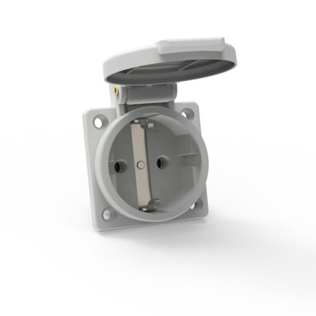 Розетка встраиваемая Schuko 16A 3p 250V IP54,QC серая I 71100-Bals I Bals