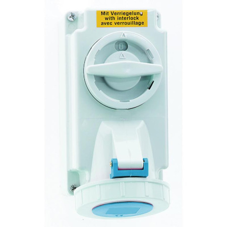 Розетка настенная с блокировкой 16A 3p 230V 6h IP67 Quick-Connect I 160048-Bals I Bals