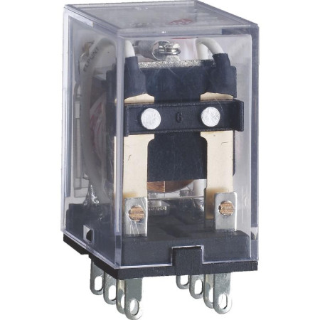 Реле промежуточное JZX-22F(D) 2 конт. с инд. LED 5А 220В AC