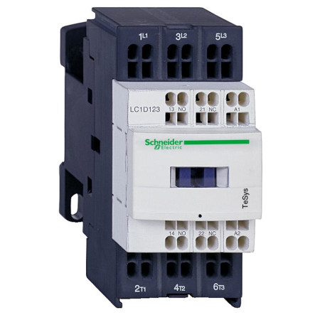 КОНТАКТОР D 3Р,18 A,НО+НЗ,24V DС,2.4 ВТ,РАСШ. ДИАПАЗОН,ОГРАН. ПЕР,ПРУЖ ЗАЖИМ