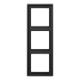 Рамка для вертикальной и горизонтальной установки, 3 поста металл dark Aluminium