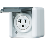 USA-стандарт NEMA, 2 полюса + заземление, 20А 125V~ для накладного монтажа