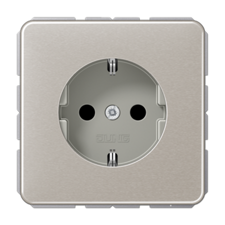 Штепсельная розетка SCHUKO 16A 250V~ с защитой от детей платина