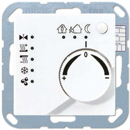 KNX-регулятор с ручкой для установки температуры белый