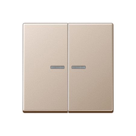 Клавиша для KNX кнопки, 2 группы, с окошком дюропласт шампань
