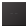 Клавиша для KNX кнопки, 2 группы, с окошком металл дарк