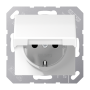 Штепсельная розетка SCHUKO 16A 250V~ с крышкой белая