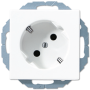 Штепсельная розетка SCHUKO 16A 250V~  угол наклона 45 ° белый