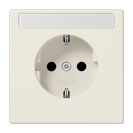Штепсельная розетка SCHUKO 16A, 250V~ с полем для надписи слоновая кость
