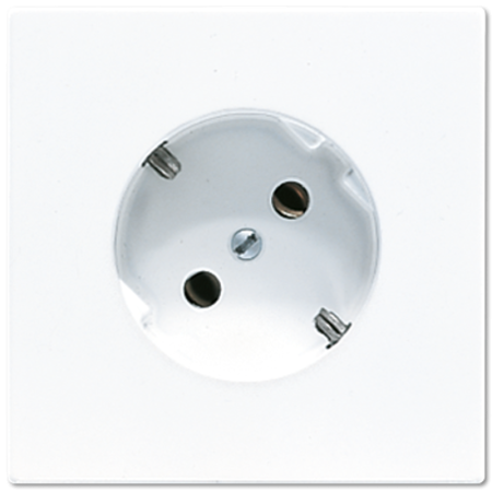 Штепсельная розетка SCHUKO 16A, 250V~ с поворотом на 45° белая