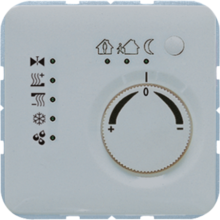 KNX-регулятор с шинным сопряжением с ручкой для установки температуры серый