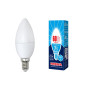 Лампа светодиодная LED-C37-7W/NW/E14/FR/NR LED. "свеча", матовая. Серия Norma. 4000K