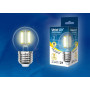 Лампа светодиодная LED-G45-5W/WW/E27/CL/DIM GLA01TR LED диммируемая. "шар", прозр серия Air. 3000K
